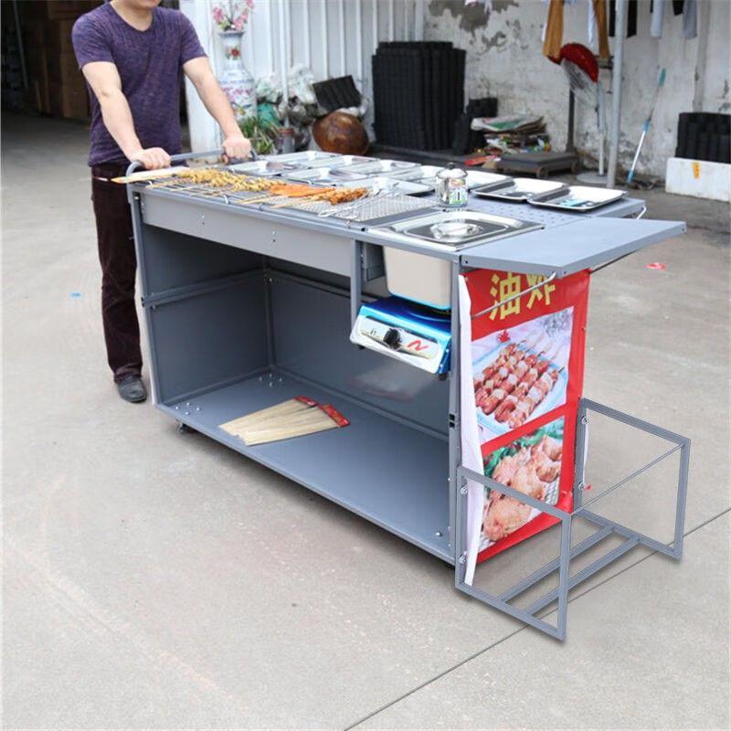 Teruiside commercial barbecue truck, frying pan, Teppanyaki, mobile street stall, mobile oven stall, roadside stall snack truck, rice flour + millet flour vehicle