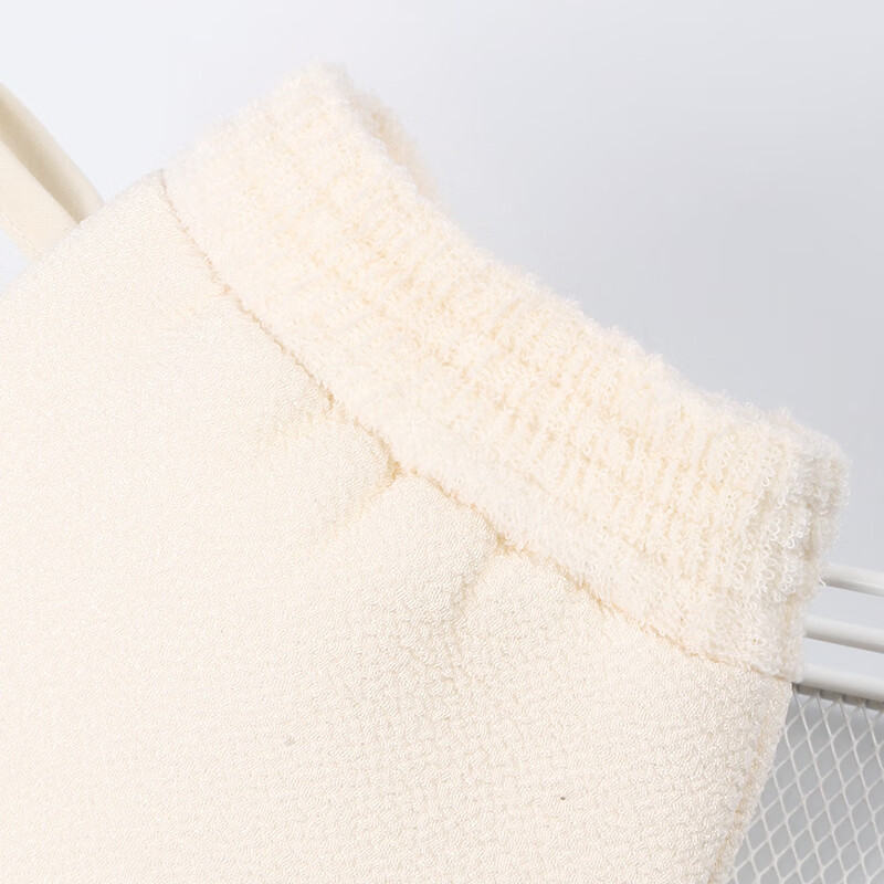 Three-piece set of bath towels, rubs and rubs without hurting the skin, rubs with fine sand, rubs with mud, rubs with ash, exfoliates, bath sponge, 1 pack, milky white