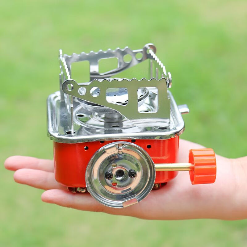 YTYIN Outdoor Portable Wild Camping Stove Mini Gas Stove Cassette Stove Gas Stove Folding Windproof High Power Four Ordinary Square Stove (Direct Takeover)-2800W Free Storage Bag