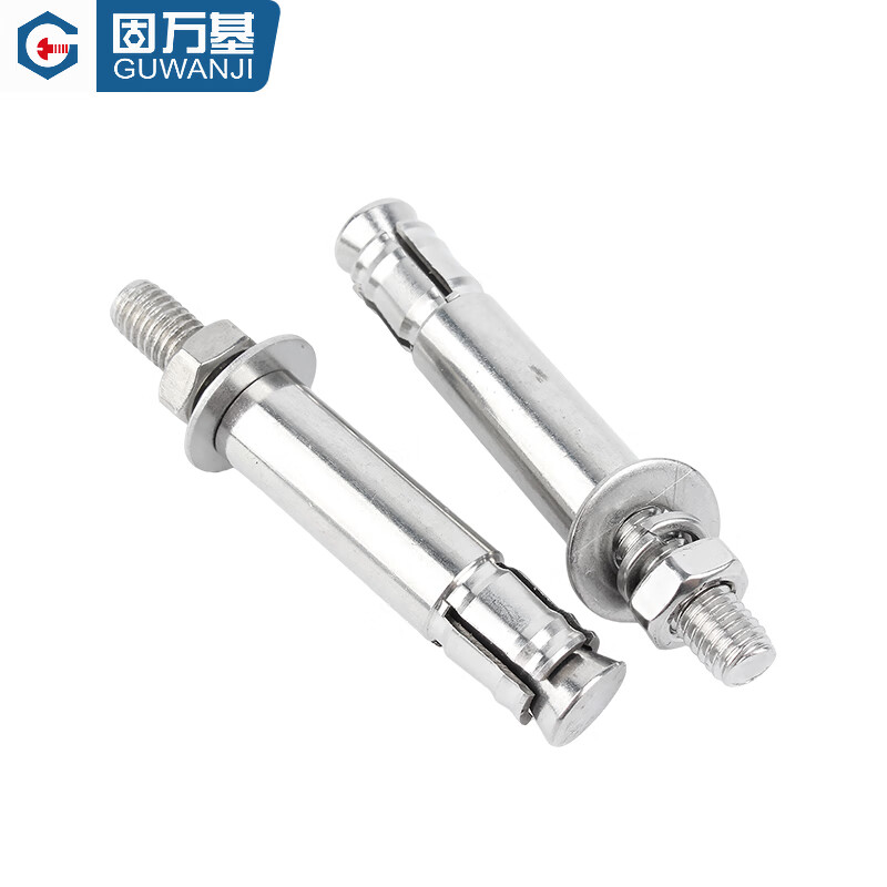 Guwanji 304 stainless steel bottom expansion mechanical anchor expansion screw back-cut heavy-duty anchor M8M10M12 single tube bolt M8x80 (1 piece)