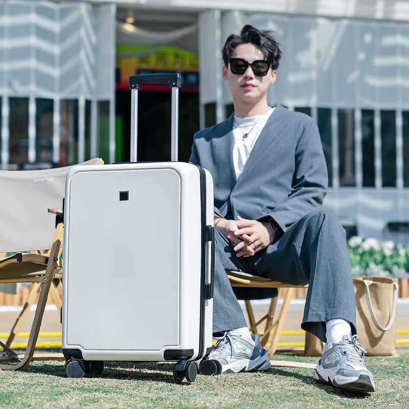 Horizon 8 suitcase men's multifunctional new trolley case password box student large capacity durable business suitcase Cen Jing Gray upgraded thickened USB 20 inches