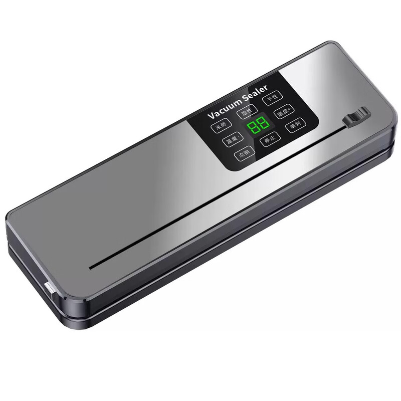 Jingyan German vacuum sealing machine, large suction vacuum packaging machine, household wet and dry sealing vacuum machine, household fully automatic high-power food preservation plastic sealing machine compressor, truly airtight, vacuum bag*10+external air extraction tube*1+extended seal 30cm