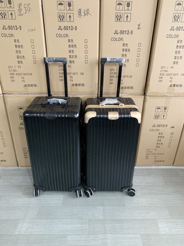 Large-capacity 28-inch all-aluminum-magnesium alloy suitcase, enlarged and thickened all-metal trolley case 303, 234-inch password box, red all-aluminum-magnesium alloy (retro right-angle model) - Weixia 28 inches