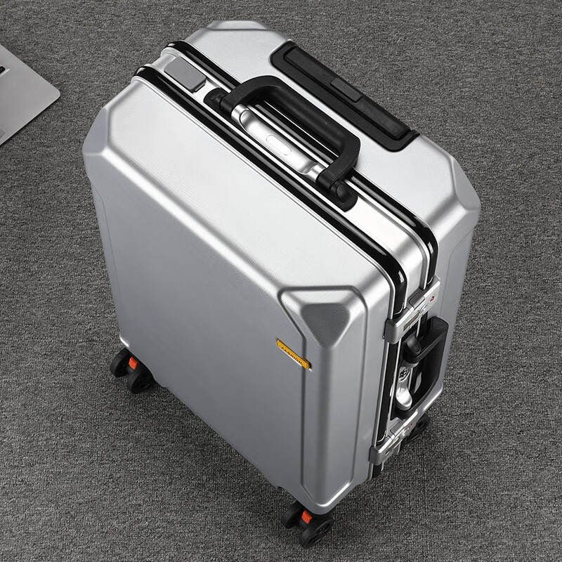Xiaomi Li high-end suitcase can seat 22 people, suitcase for men and women, 20 boarding suitcase, college student business large capacity, 26 trolley case, supreme aluminum frame model, dark gray 24 inches, gold size