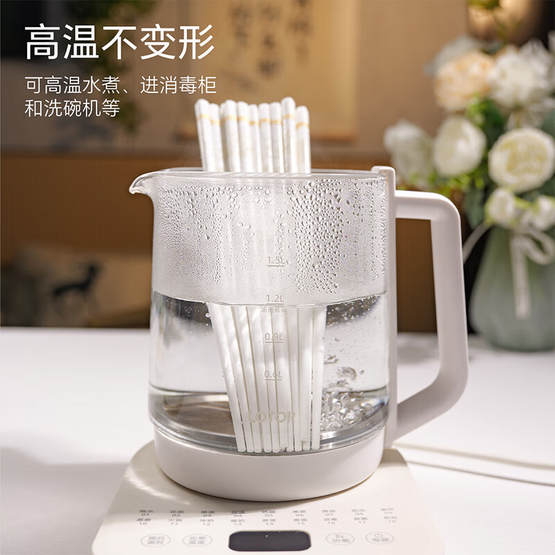 Miaode Jingdezhen ceramic chopsticks for home use, high-grade mildew-proof, 10 pairs of Qingguoqingcheng