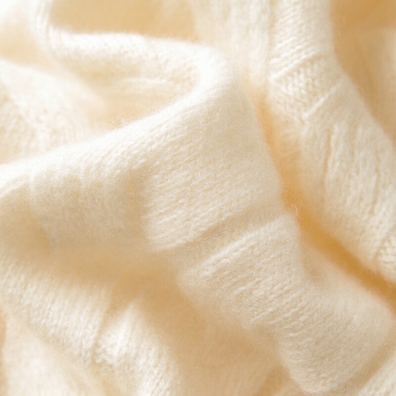 Shexi (Srcr) short 100% woolen sweater for women, autumn and winter half turtleneck cable knit base sweater for small people