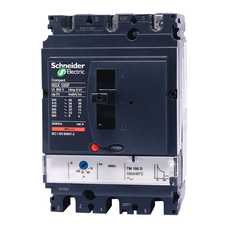 Molded case circuit breaker/F 3P 3D/4P 4D 160A 250A Air switch NSX100 16A 3PxF36kA