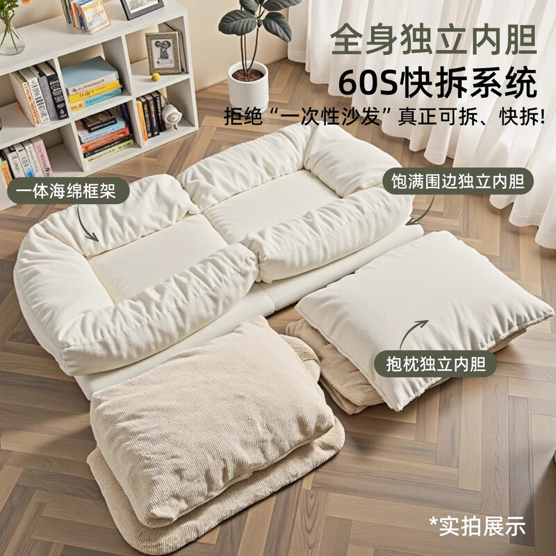Xiaojiangcai (XIAOJIANGCAI) human kennel lazy sofa can lie down and sleep bedroom sofa single and double huge tatami internet celebrity seat Dabai