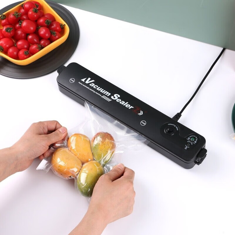 Magic Dou Shenghuo vacuum packaging machine, small fresh-keeping compression bag, fully automatic vacuum machine, food packaging machine, sealing machine, household vacuum machine, new double pump model + 100 bags