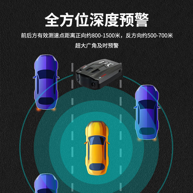2025 new car electronic dog pure radar mobile full-frequency speed measurement vehicle safety warning instrument without upgrade V912V for small cars