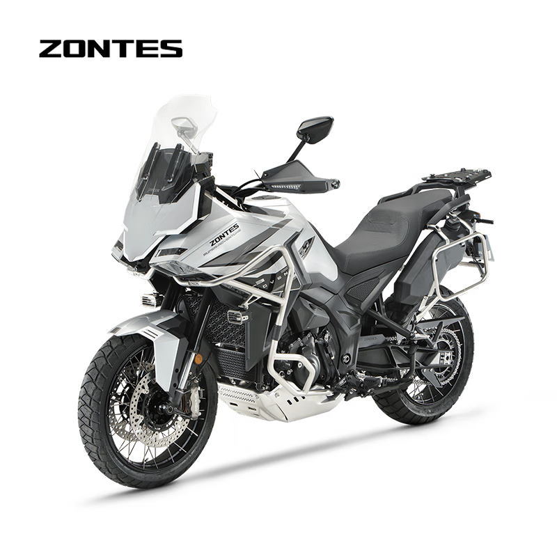 ZONTES 2026 new model 703F 19-inch Brembo caliper three-cylinder water-cooled 699cc ADV motorcycle bright silver (low version)