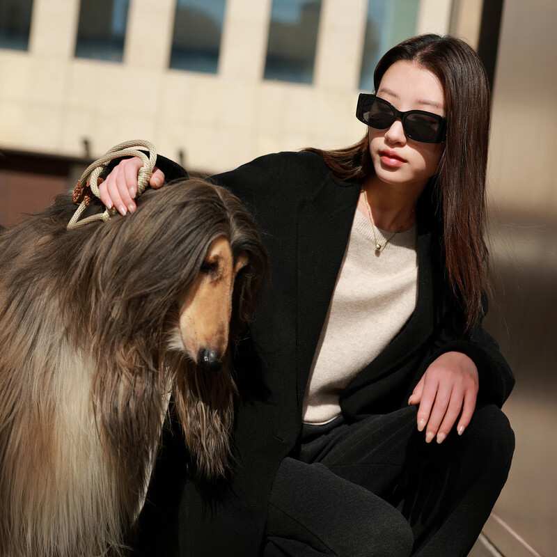 Tricolor 100 sheep wool plus size women's clothing 2025 winter long double-sided woolen coat for fat girls