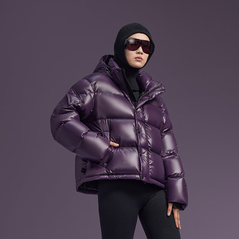 Govan Black Gold Goose Down Jacket Pioneer 5.0 Four Plates 2025 New Small Commuting Women's Down Jacket Purple Gold No. 5 M