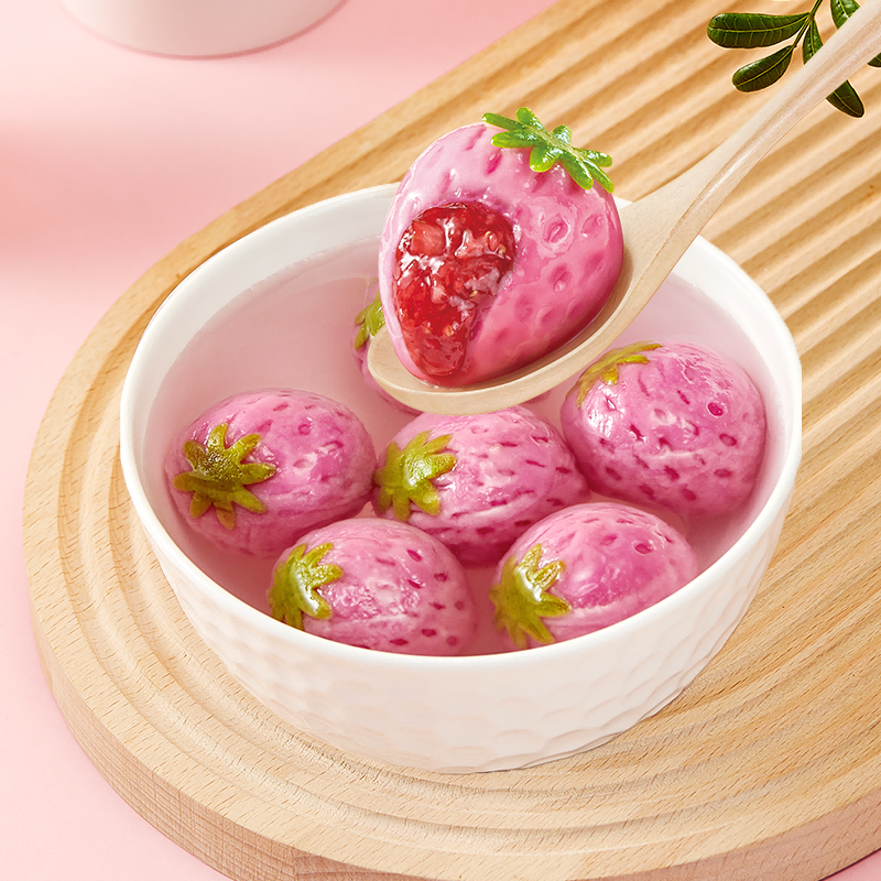 Sanquan whole strawberry glutinous rice balls 200g (contains 10 pieces)
