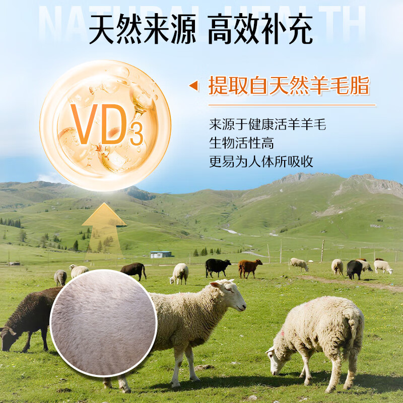 Swisse Vitamin D Capsules 1000IU*60 capsules to promote calcium absorption, strengthen bones and prepare for pregnancy, imported from Australia