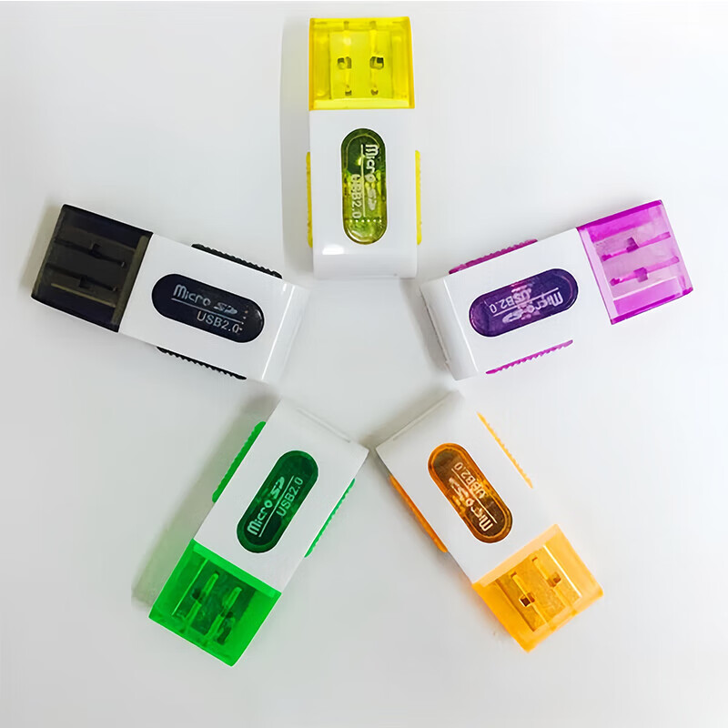 Card reader USB2.0 Smurf TF card reader computer mobile phone memory card external car Bluetooth speaker Smurf card reader 2 random colors
