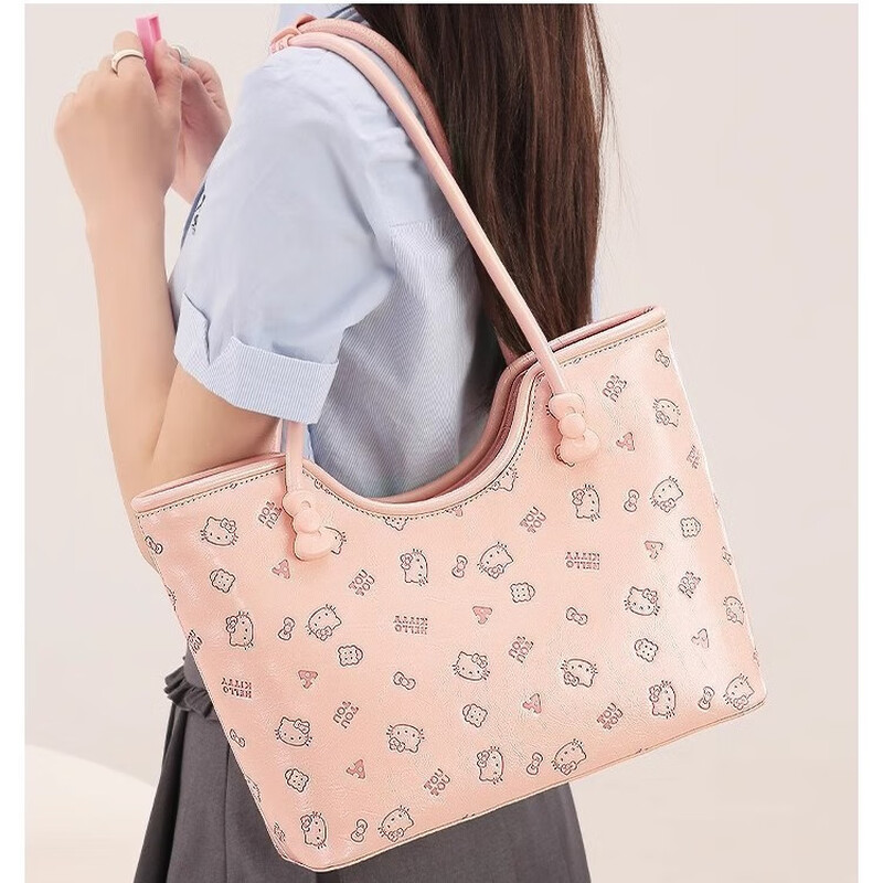 Other TOUTOU hellokt tote bag printed kt vegetable basket hand-held messenger bag female birthday gift strawberry pink (hand-held)