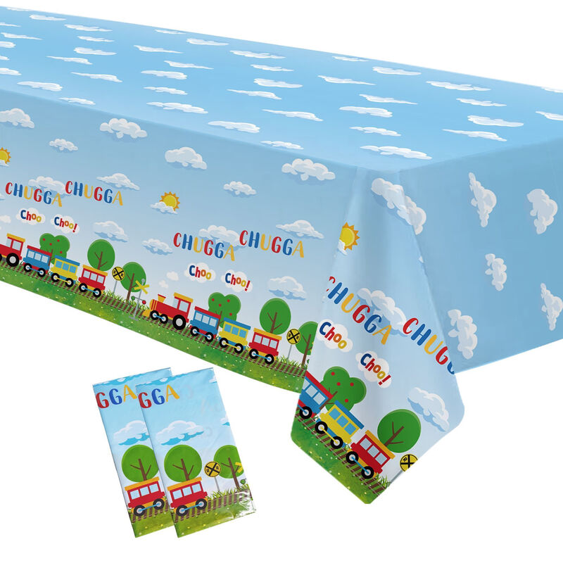 Fantasy disposable plastic tablecloth cartoon graduation season rectangular children's birthday party camping layout tablecloth thickened PE three random sheets (137cm*274cm)