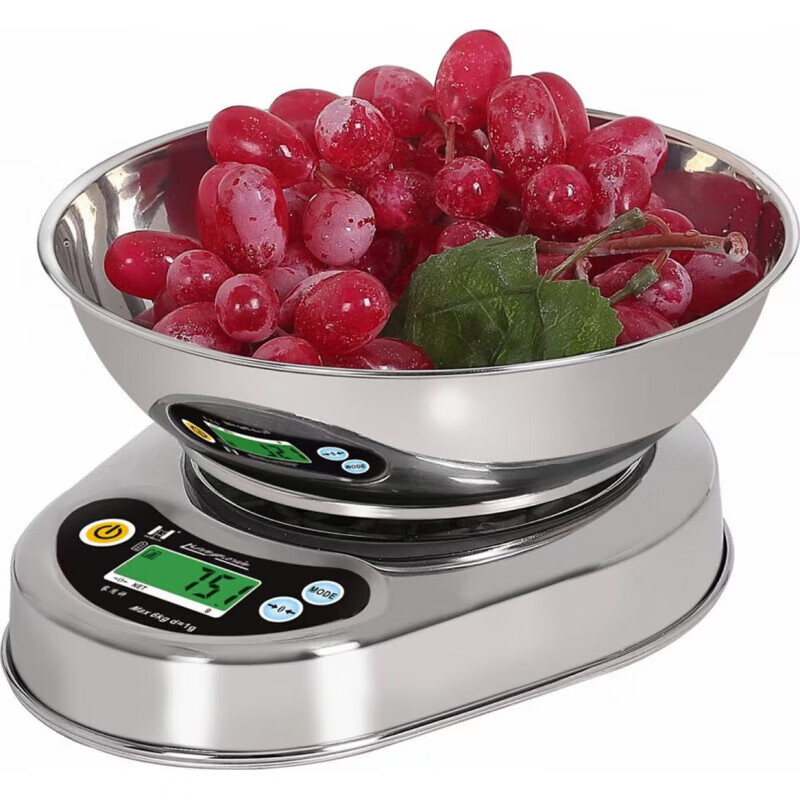 MIEHONE 2025 New Traditional Chinese Medicine Electronic Scale Pharmacy Special with Tray Yueheng Stainless Steel Kitchen Electronic Scale 0.1g Accuracy 0.5g Flat Plate + Stainless Steel Bowl 3kg