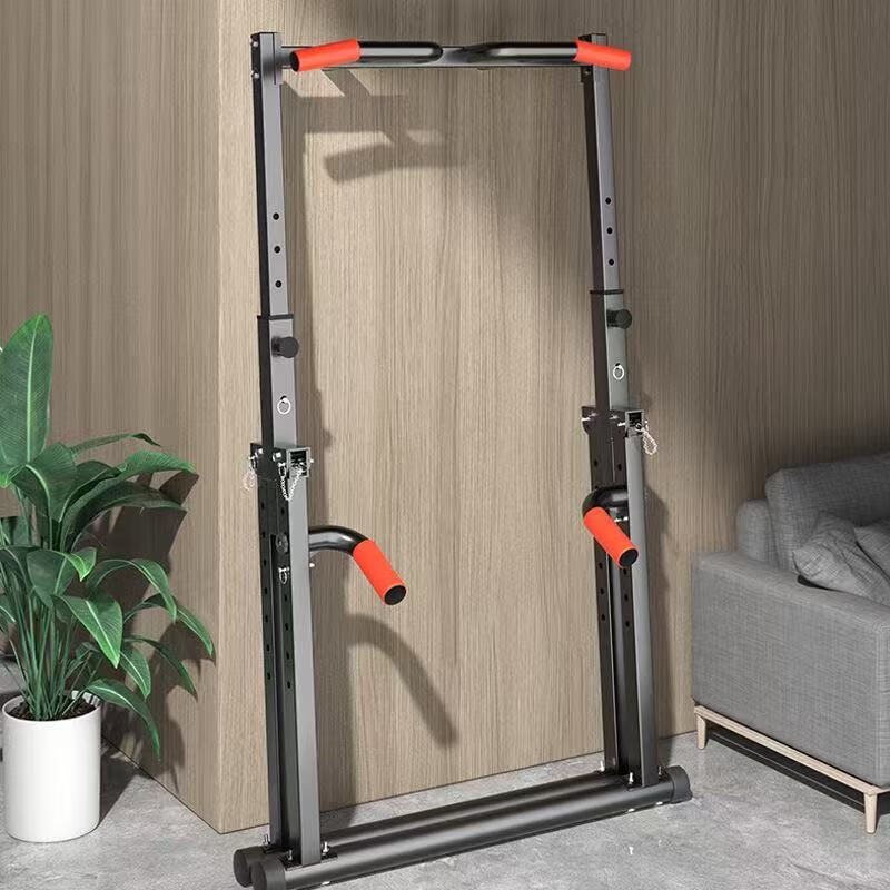 MPPMCK floor-standing horizontal bar home pull-up device indoor children adult students high school entrance examination floor-standing folding single and parallel bars black luxury floor-standing folding model