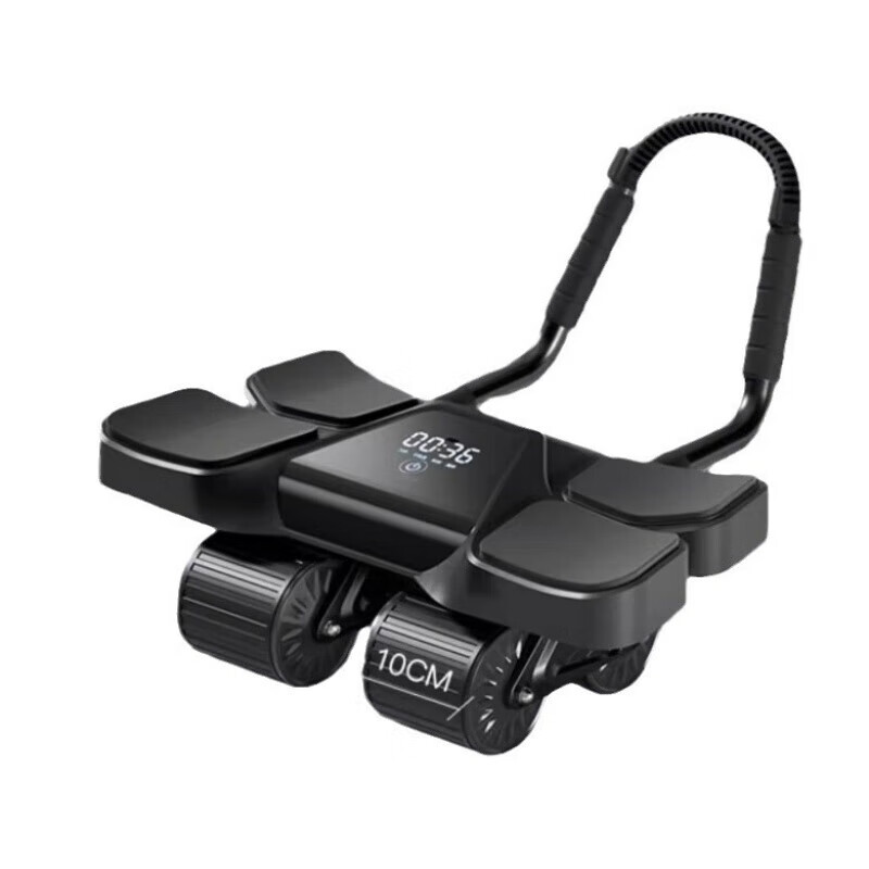 He Jiagong's four-wheel abdominal fitness wheel, automatic rebound abdominal muscle wheel, men's and women's fat training abdominal muscle slimming tummy artifact, home fitness equipment