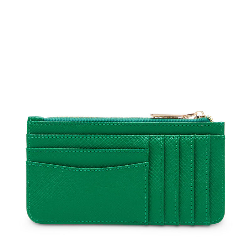 ANNE KLEIN Wallet Women Polyurethane AK Logo Top Zipper Pouch Scratch-Resistant Fern X-Small