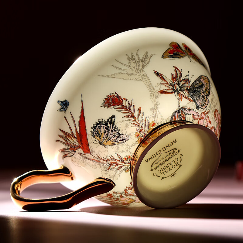 Guyou high-end bone china coffee cup and saucer set wedding gift couple cup companion gift high-value gift environmentally friendly gift box