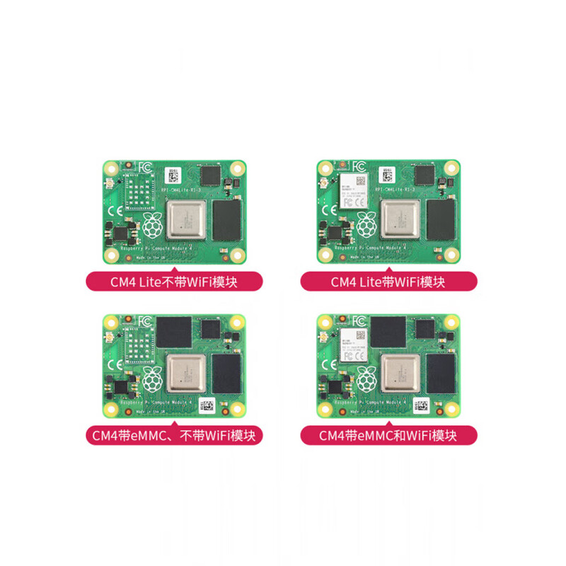 Raspberry Pi CM4 core board dual network port RS4854GWiFi Bluetooth kit IO BOARD base plate without WiFi/Bluetooth 4GB 32GB