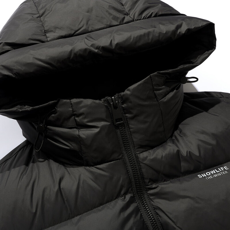 Flying in the snow high-loft goose down down jacket men's short hooded new fashion trend 90 velvet thickened warm simple jacket