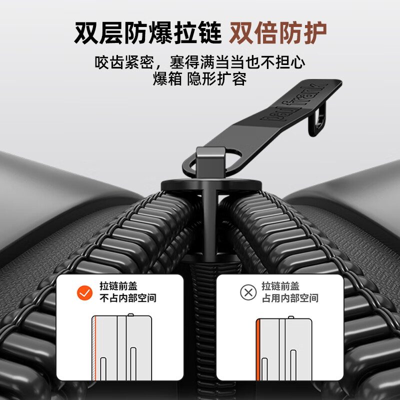 Semir luggage new style side-opening cover large deep compartment trolley case multi-functional expandable PC suitcase password box boarding case white purple large deep compartment + shock-absorbing brake wheel 20 inches PC material + expandable box