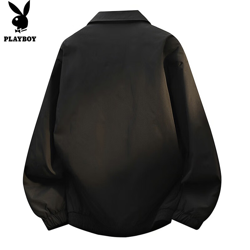 Playboy (PLAYBOY) Jacket Men's Velvet Jacket Men's Autumn and Winter Casual Thickened Warm American Lapel Clothes Red XL