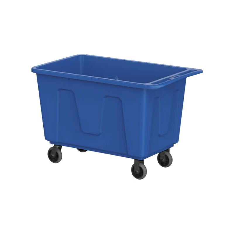 Kaosen laundry room linen cart hotel linen storage cart room service cart Baiyunbao laundry factory Nanfang Plastic Bao large gray rack white bucket 6-inch wheel 400L