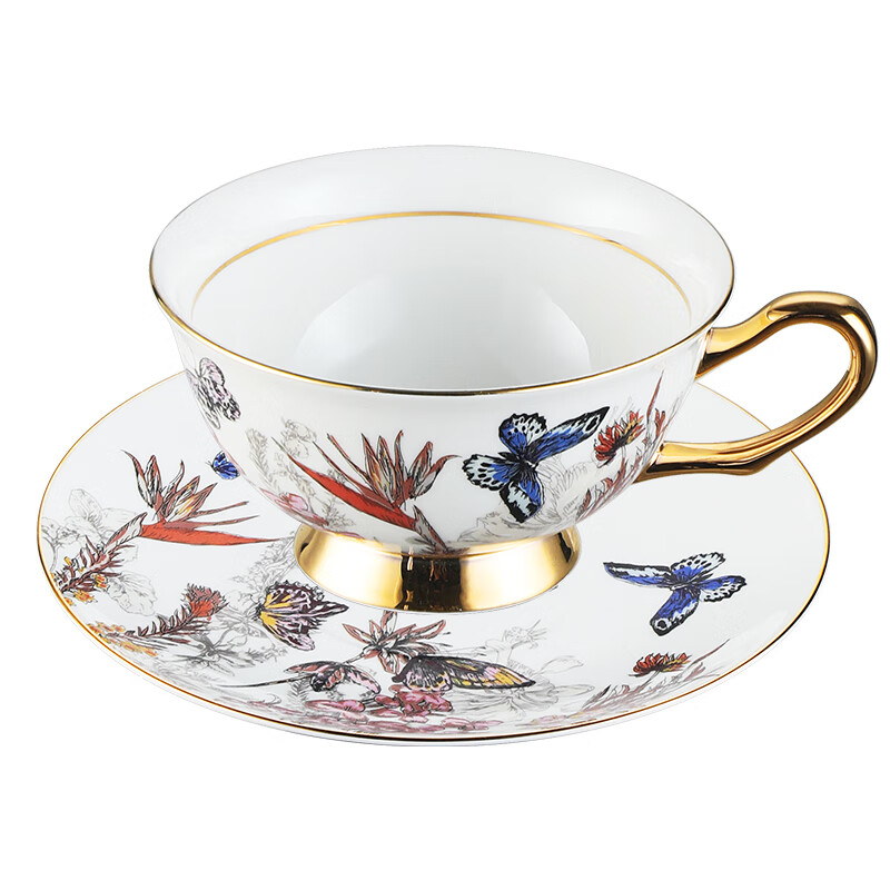 Guyou high-end bone china coffee cup and saucer set wedding gift couple cup companion gift high-value gift environmentally friendly gift box