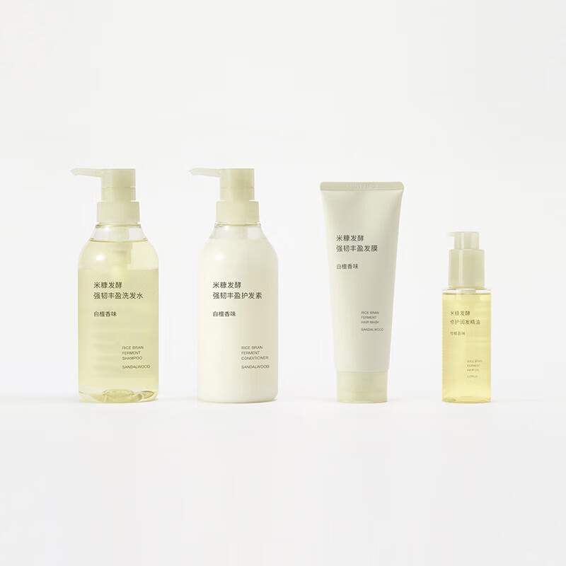 MUJI rice bran fermented strong and volumizing conditioner, white sandalwood scent 400ml