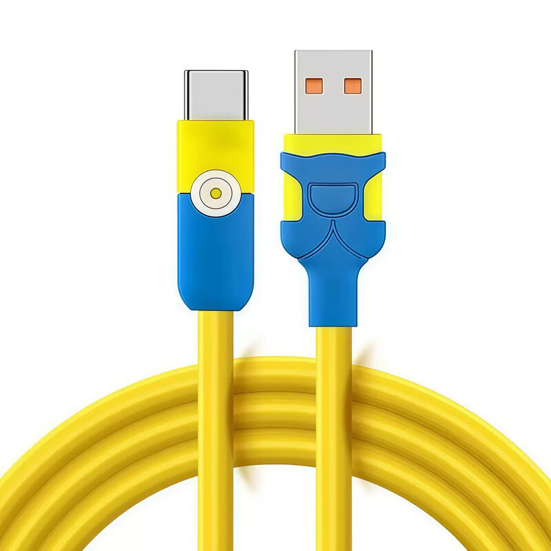 Suitable for Huawei fast charging typec data cable cartoon cute overalls Huawei p70/mate60/nova11 glory mobile phone tablet notebook fast charging cable car durable yellow 2 meters