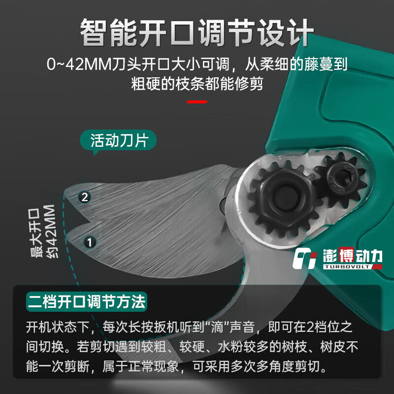 TURBOVOLT Brushless Electric Scissors Rechargeable Pruning Branch Fruit Tree Gardening Scissors Pruning Shears SL25S