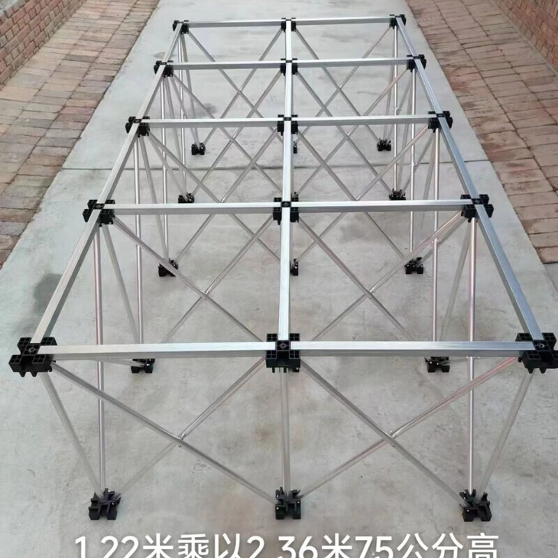 Mo Peng spider leg workbench reinforced galvanized steel spider leg rock slab workbench woodworking bricklayer tile glass marble processing platform retractable portable multifunctional rock slab shelf woodworking stainless steel 15 legs 1.2 meters wide 2.34 meters long by 70 centimeters high