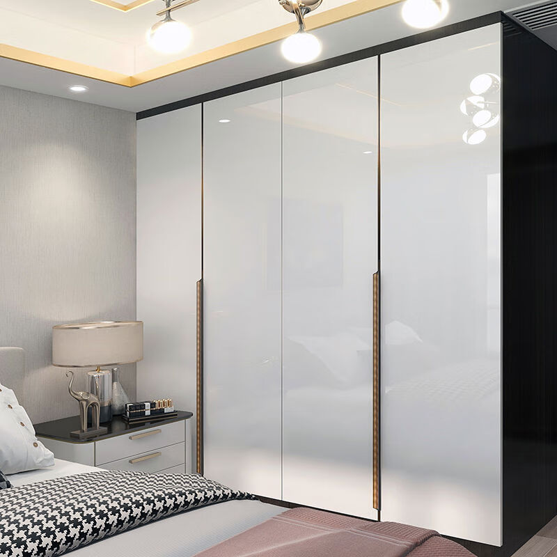 Jieyunmao cabinet door customized skin-feel wardrobe door PET high-gloss door panel customized European pine board cabinet door solid wood shoe cabinet wine cabinet door PET white veneer particle board base material