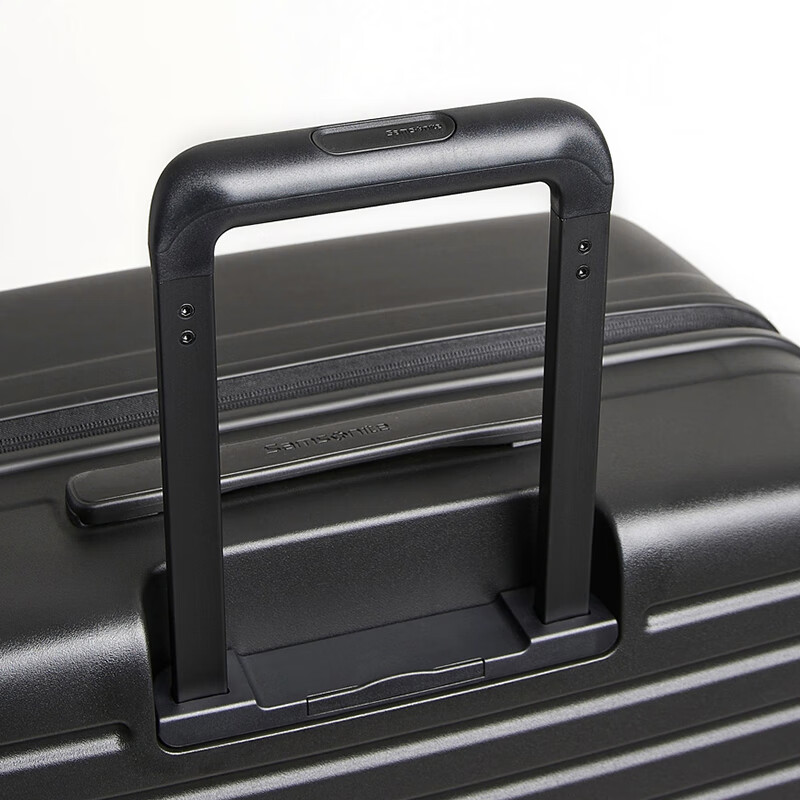 Samsonite's new trolley case RESTACK series KO6 striped suitcase, lightweight and wear-resistant boarding case, large capacity suitcase KO6 black 20 inches (expandable)