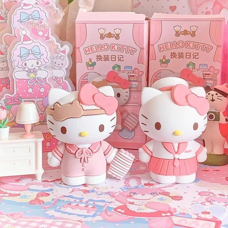 Hello Kitty Dress Up Diary Blind Box Hello Kitty Handmade Doll Girl Heart Desktop Ornament Gift Hello Kitty Random 1