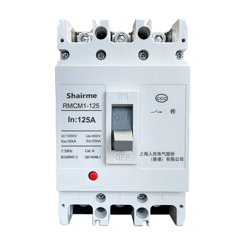 Shanghai People's CM1 plastic case circuit breaker air switch three-phase 3P four-wire air switch 125A250A400A630A 4p 1600A