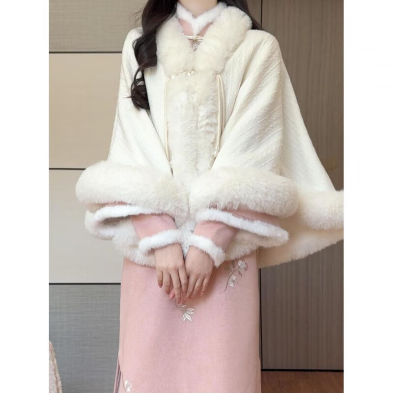 SAKENMAO Matcha 2025 winter velvet thickened improved cheongsam plush collar warm lady new Chinese style dress Yingying cheongsam embroidered velvet thickened M