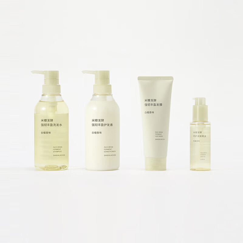 MUJI rice bran fermented strong and volumizing conditioner, white sandalwood scent 400ml