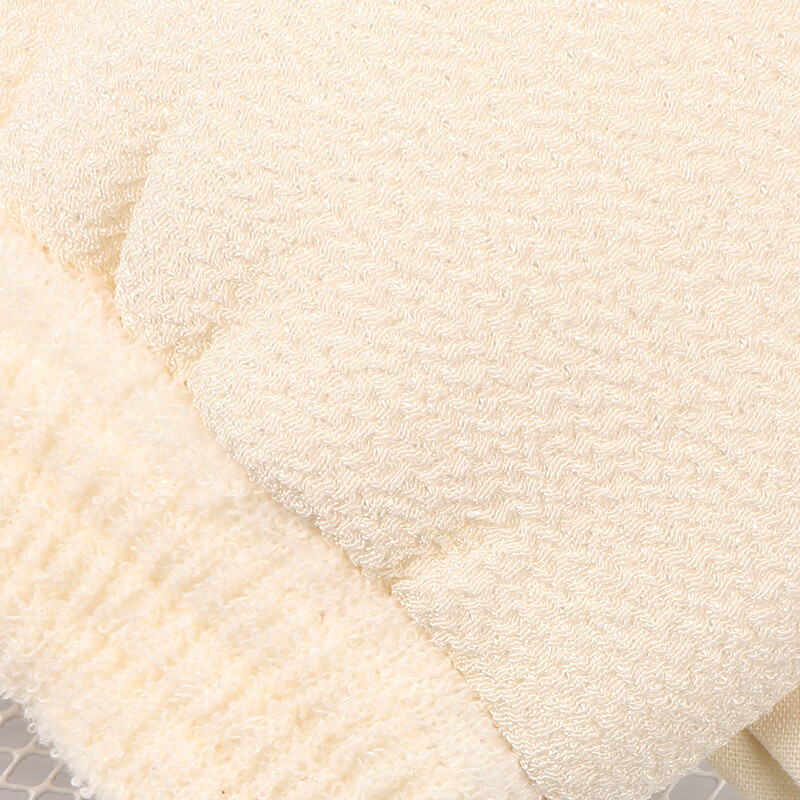 Three-piece set of bath towels, rubs and rubs without hurting the skin, rubs with fine sand, rubs with mud, rubs with ash, exfoliates, bath sponge, 1 pack, milky white