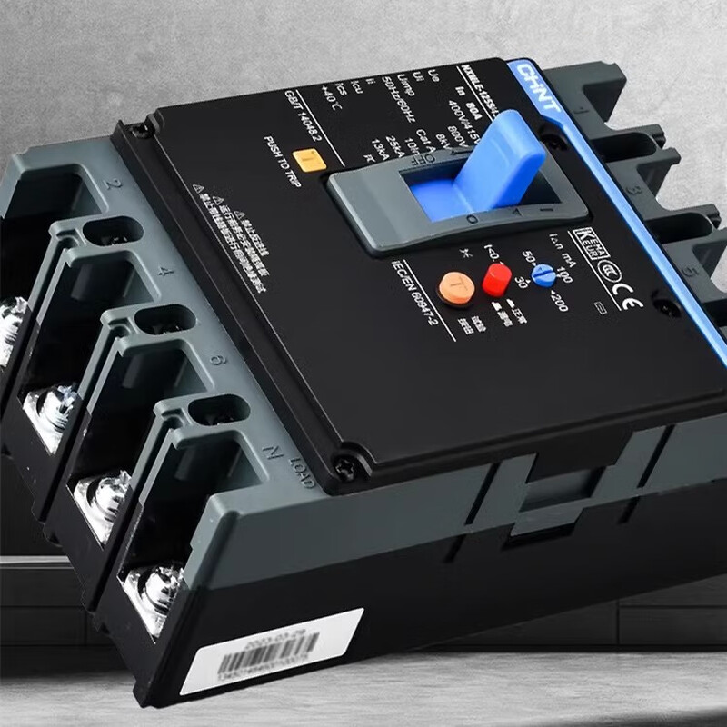 Chint Kunlun leakage circuit breaker NXMLE-125A3P with fire shunt trip 4P250A fire strong cut 40 630A 4P three-phase four-wire DC24V