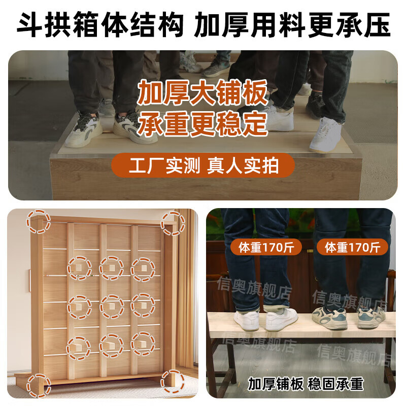 Xiaomi Sunshine Solid Wood Bed Modern Simple Double Bed 1.8m Home 1.5m Single Bed Rental 1.2m Bed Frame Economical Thickened Large Plank Log Color Bed + 20cm Mattress + Bedside Table*1 Included Upstairs + Installation 1800mm*2000mm