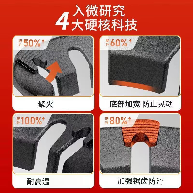 Shantou Lincun Juhuo Energy-saving Windshield Gas Stove Anti-slip Bracket Universal Gas Stove Windshield Stove Shelf Household Energy-Saving Ring Universal Thickened Style 2 Pack