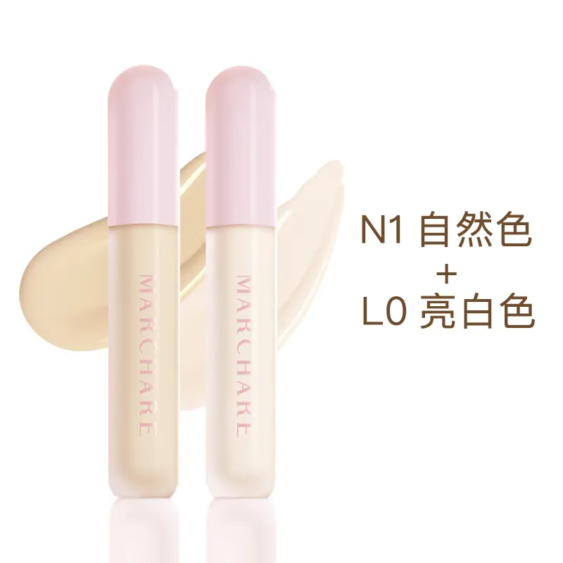 March Hare Concealer and Brightening Liquid Concealer Covers Spots, Facial Acne Marks, Dark Circles and Brightens Yellow Skin N1 Natural Color L0 Bright White