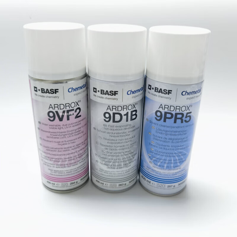 9VF2 Penetrant 9D1B Developer 9PR5 Cleaning Agent ARDROX Colored Penetrant Detection Reagent Single Bottle Price
