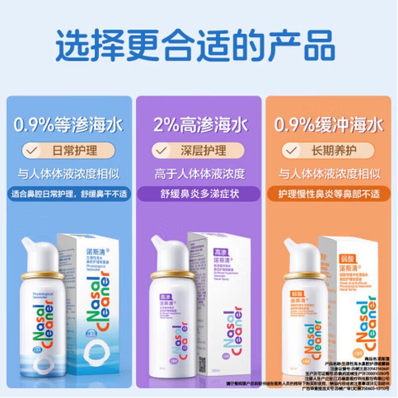 North Clear Sea Saline Nasal Spray Children's Normal Saline Nasal Cleansing Physiological Seawater Nasal Spray 50ml